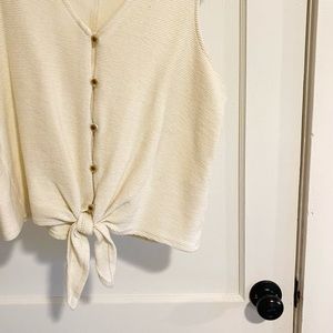 Madewell Texture & Thread - Cream Button-Down Tank